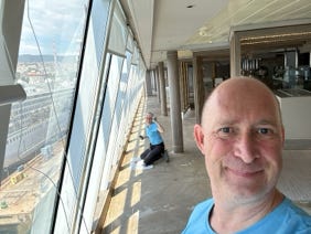 posa rulli perimetrali su nave da crociera Crystal 