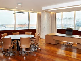 ufficio presidenziale a Mosca tende in tessuto sintetico texture lino, sistema motorizzato